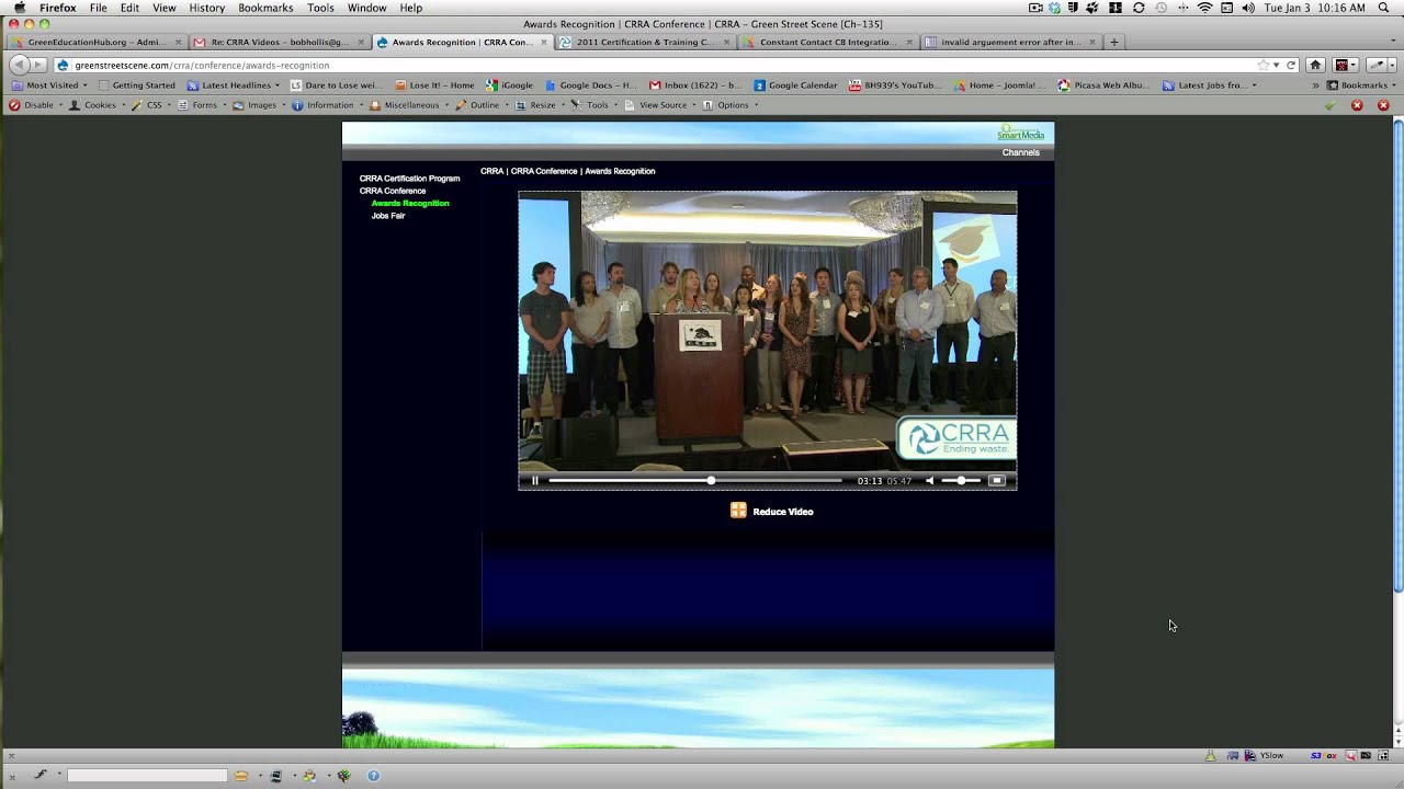 CRRA Certification Awards Video