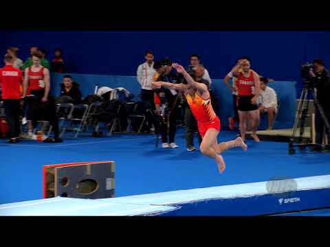 MENG Wenchao (CHN) M - 2019 Trampoline Worlds, Tokyo (JPN) - Qualification Tumbling R2