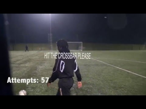 Dunstable Town FC attempts the crossbar challenge