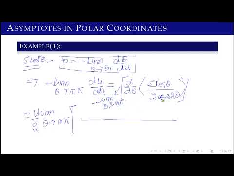 #MTH403 Lecture 25 Part 2 || #Asymptotes in Polar coordinates examples|| Virtual University