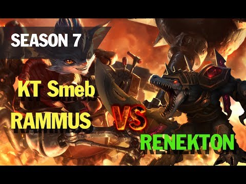 Season 7 KT Smeb plays RAMMUS TOP vs RENEKTON l LOL League of legends