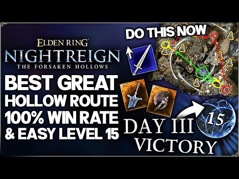 Nightreign Forsaken Hollows - Best Great Hollow Route - 100% Win Rate & Level 15 Guide - Elden Ring!