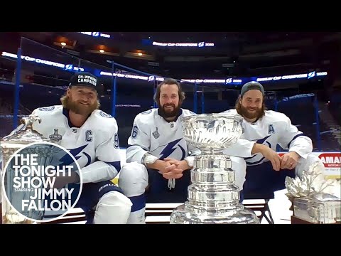 Jimmy與斯坦利杯冠軍Steven Stamkos、Nikita Kucherov和Victor Hedman對話。 (Jimmy Talks to Stanley Cup Champions Steven Stamkos, Nikita Kucherov and Victor Hedman)