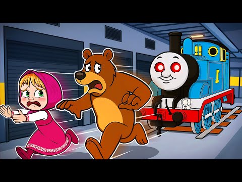 Masha & The Bear ESCAPE HORROR THOMAS in Roblox!
