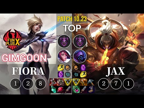 FPX GimGoon Fiora vs Jax Top - KR Patch 10.23