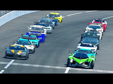 Devel Sixteen with NOS vs Bugatti Hypercars vs Koenigsegg Hypercars at Oval MotorSpeedway