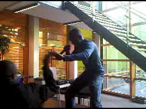 Avondvierdaagse Amsterdam Zuidoost 2009 - Skitta treedt op voor lopers in Bijlmersport Centrum