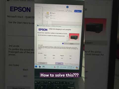 How to solve initial ink charging is not complete epson l3210