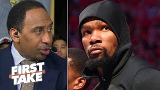 Download the video "KD was ‘hell-bent’ on proving he has heart, but wasn't ready for Game 5 – Stephen A. | First Take"