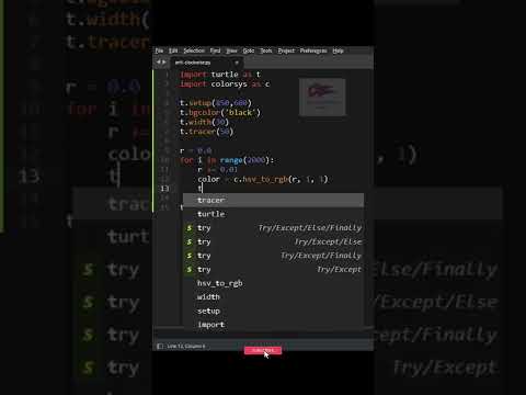 Make Anti Clock Wise Rotating Animation Using Python Turtle 😎 Python Tutorial Shorts Python