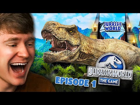 FIRST TIME Playing JURASSIC WORLD THE GAME!