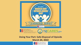 Doing Your Part: Safe Disposal of Opioids