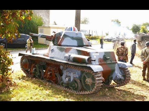 Renault Tank AR 35 in action at Vincy-Manoeuvre, September 2018