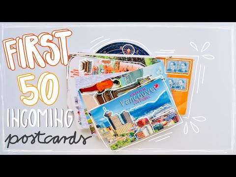 My First 50 Incoming Postcards | Direct Instagram Swaps | Postcrossing