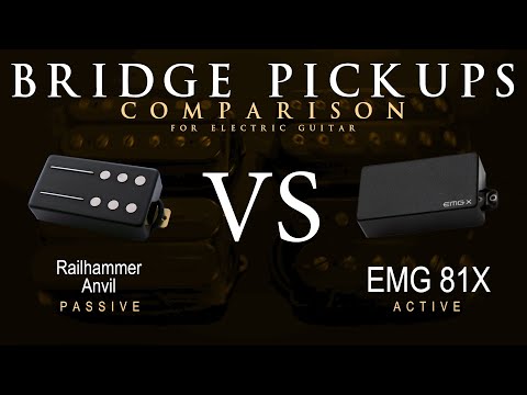 Railhammer ANVIL vs EMG 81X - Bridge Guitar Pickup Comparison Tone Demo
