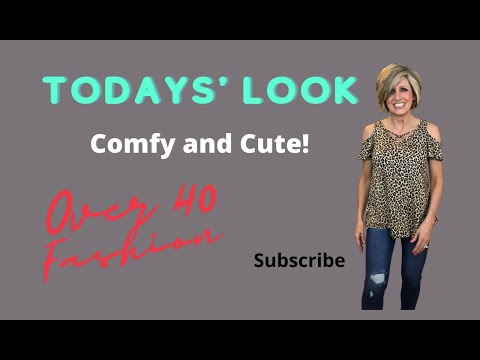 Todays Look 040421 (Comfy and Cute Clothes) Over 40 Fashion - Animal Print