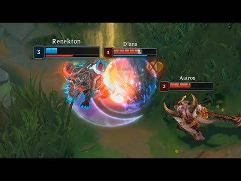 RENEKTON vs AATROX and DIANA IS A VERY UNEQUAL FIGHT🤡