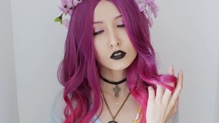 Pastel Goth inspired makeup