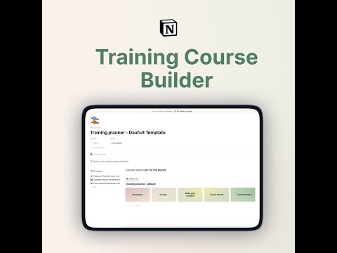 Training Course Builder | Prototion | Buy Notion Template