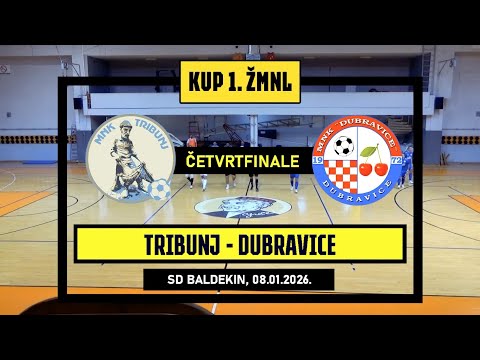 KUP 1. ŽMNL: TRIBUNJ - DUBRAVICE  3:0, 08.01.2026.