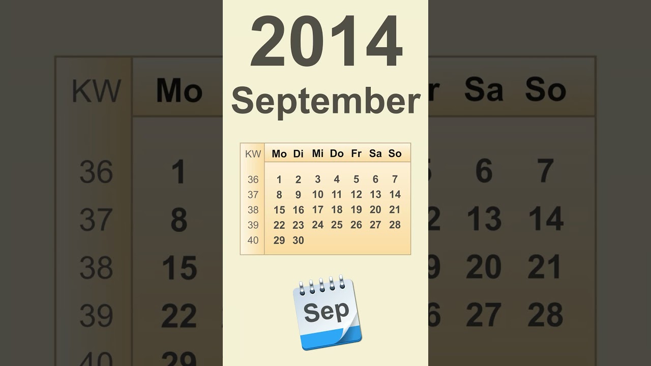 Kalender September 2014