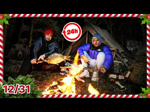 PREŽIVLJAVAMO U ŠUMI 24H - BAKA PRASE VLOGMAS 12/31