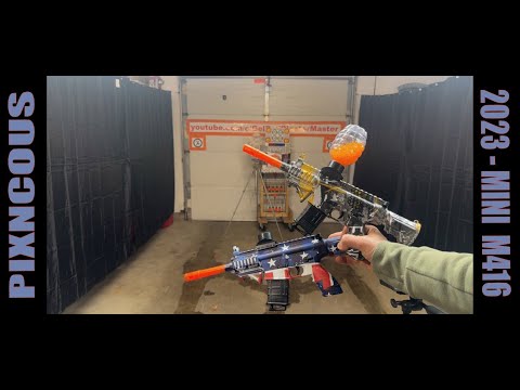 Demo & FPS Test - New 2023 Style PIXNCOUS Mini M416 Top Loader Gel Ball Blasters - Actually 150+!