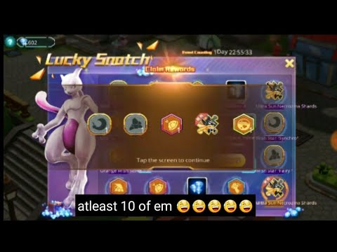 Pokeland legends doing pulls till my 100 percent and using lucky snatch