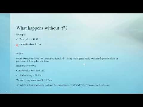 Float Data Type In Java Explained F Suffix Precision Range Examples Java Basics 12