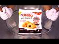 Turning Nutella Croissant Into Ice Cream Rolls Satisfying Food Art ASMR