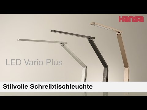Artikelvideo 1 für Hansa LED Vario Plus Schreibtischlampe silber 10,5 W, Artikelnummer 202123