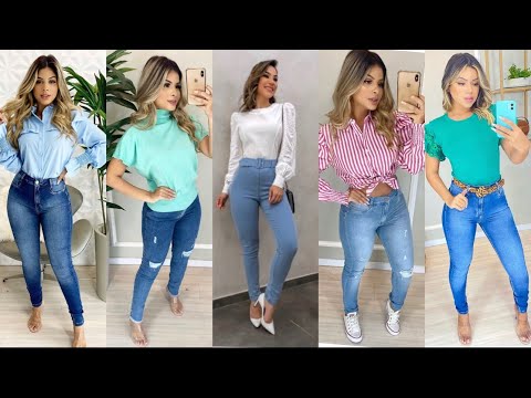 MODA 2022 OUTFITS CÓMO Vestir CON ROPA  BÁSICA Y SENCILLA LOOKS CASUALES PARA MUJER TENDENCIAS 2022