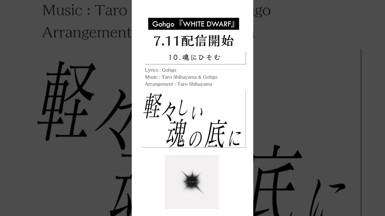 Gohgo ALBUM『WHITE DWARF』配信開始 #shorts #HIMEHINA #Bubblin