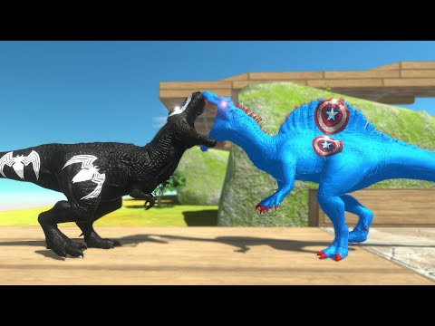 CAPTAIN AMERICA Spinosaurus Deadly Climb | Animal Revolt Battle Simulator