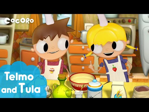 How to Make Chocolate Cake | Telmo and Tula: Little Cooks | Cocoro TV