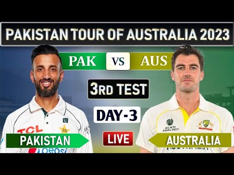 PAKISTAN vs AUSTRALIA 3rd Test MATCH DAY 2 2nd SESSION LIVE COMMENTARY | PAK vs AUS LIVE