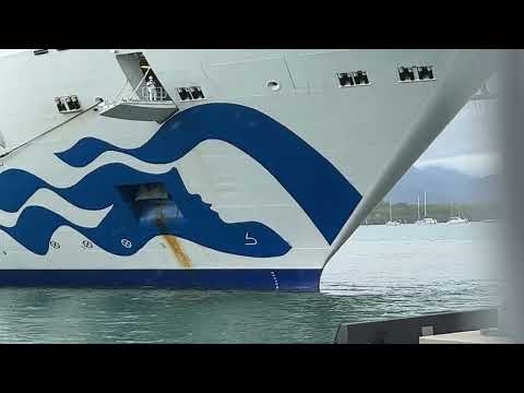 Thumbnail for Coral Princess Giant Cruise Ship Departing CAIRNS. (30 June 2022)