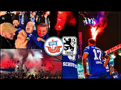 HISTORIC ERA ENDS WITH FIREWORKS! Hansa Rostock vs. 1860 Munich Stadium Vlog | Floodlight Masts