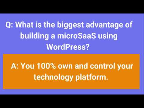 Plugged Into Programming - Episode 8 - The biggest advantage of building a microSaaS using WordPress