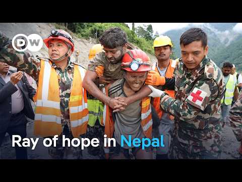 Rescuers in Nepal pull two survivors from a tunnel nine days after catastrophic flooding | DW Newa
