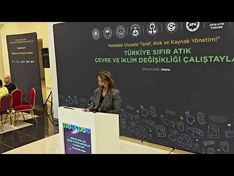 Adana Çevre Şehircilik İl Müdür Yardımcısı Gülcan KARASERÇE, Adana Sıfır Atık Çalıştayında Konuştu.