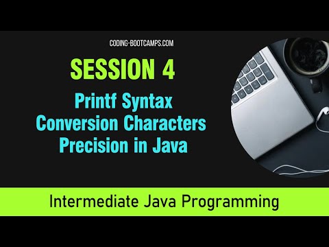 Intermediate Java Programmingsession 4 Printf Syntaxconversion Charactersfield Width Precision