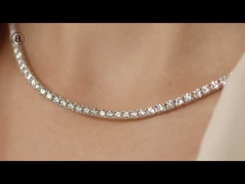 BAUNAT - 14.60 carat diamond river necklace in white gold