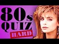 BIG HITS OF THE 80s |  MUSIC QUIZ  | Guess the song | Difficulty HARD