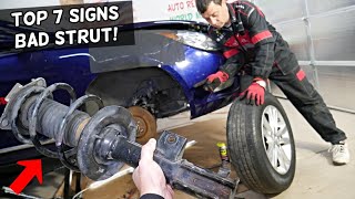 TOP 7 SYMPTOMS OF BAD FRONT STRUT SHOCK, FAILING STRUTS SHOCKS