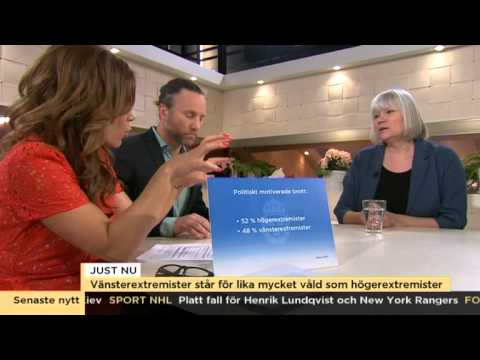 Vänsterextremister lika våldsamma som högerextremister - Nyhetsmorgon (TV4)
