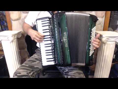 BELTSTUIV96HGS - Green Shadow Beltuna Studio IV Piano Accordion LMMH 37 96 $6499