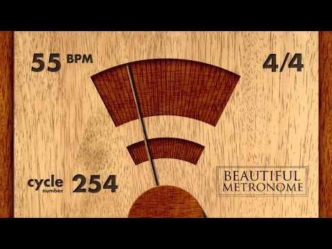 55 BPM 4/4 Wood Metronome HD
