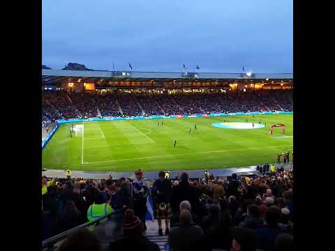Scotland vs Spain Euro 2024 Qualifiers - National Anthems Hampden Park Glasgow