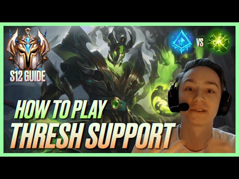 HOW TO PLAY GLACIAL THRESH SUPPORT SEASON 12 | Best Build & Runes | Season 12 Thresh Guide